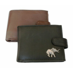 Elephant Leather Wallet BLACK or BROWN 116