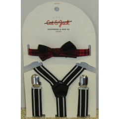 NEW Baby Boys' Bowtie & Suspender Set - Cat & Jack™ Red/Black