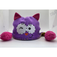Flipeez Cat Beanie Cap Hat Girls Fitted One Size Pink Cotton 