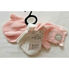 Baby Girl - Magic Mitts - 3-pack - One Size - Brand New