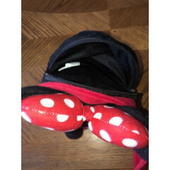 Minnie Mouse Head Plush Purse Girls Handbag Disney Authentic Shoulder Bag