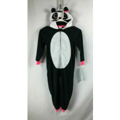 NWT Cat & Jack Panda Pajamas One Piece Suit Costume Size XS 4/5