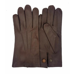Men's Officers Unlined Leather Gloves - New - Black & Brown