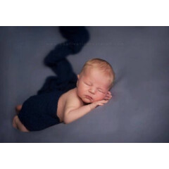 Newborn Photo Prop: Slate Blue Bean Bag Blanket for Newborn Photo Shoot