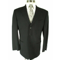 Armani Collezioni Mens Black 3 Btn Suit 41R Italy Made Recent