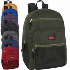 18.5" Men Summit Ridge Lightweight Multi Pocket Backpack School Travel Bagpacks
