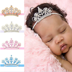 Little Princess Elastic Lace Baby Headband Crown Wedding Kids Mini Head Tiara