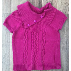 Girls Gymboree Pink Sweater Size XS (3-4) Short Sleeve Cotton