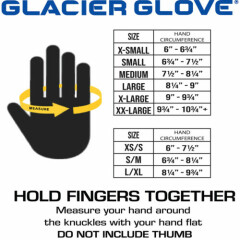 Glacier Glove Waterproof Slit Finger Pro Angler Gloves - Black