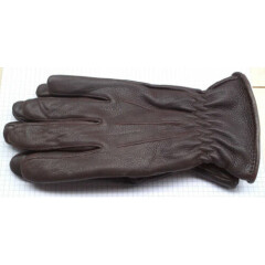 Men's Luxury Fashion Deerskin Dress Gloves Lined 40gr. Thinsulate Brown & Black