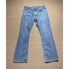 Banana Republic Mens Size 32 Bootcut Jeans Distressed Blue Denim Cotton 32x32