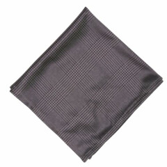 Wurkin Stiffs Mens Grey Microfiber Plaid Pocket Square 37013