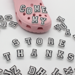 Custom Design Single Letter 1Pcs letter Initial Croc Shoe charms Accessories Sho