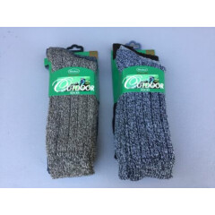 NWT Men's Windsor 55% Wool Blend Casual Rag Socks 6 Pair Size Large Multi #1121L