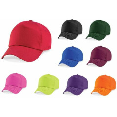 BEECHFIELD CHILDRENS BOYS GIRLS BASEBALL CAP 100% COTTON HAT - 15 COLOURS