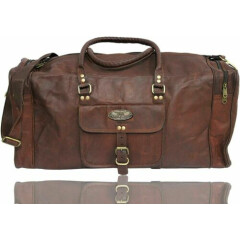 Handmade Top Bag Duffle Luggage Weekend Overnight Travel Bag GVB Men's Leather 