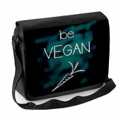 Be Vegan Laptop Messenger Bag - Animal Rights Gift Present