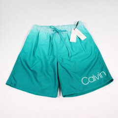 New Men's Green Calvin Klein Quick Dry 50 SPF Swim Trunks, Size Large 