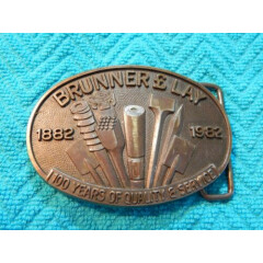 Vintage 1982 BRUNNER & LAY 100th Anniversary Belt Buckle - Pneumatic Chisels 