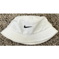 Nike Just Do IT Dri-Fit Hat Unisex Toddlers White Bucket Casual Beach UPF 50+