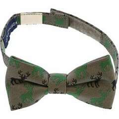 2 3 4 5 T Janie and Jack Gray navy blue Green REIN DEER BOW TIE toddler boy NWT 