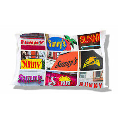 Personalized Pillowcase featuring the name SUNNY in photos of full signs