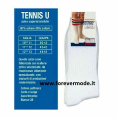 6 Pairs Socks Man Prisco Long, Cotton Pettinato Sports Comfort Art. Tennis L