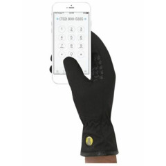 Glove.ly Men's Sport Softshell Touch Screen Gloves, Black, Small/Medium