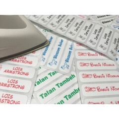 Iron On Waterproof Uniform/Clothing Personalised Identity Name Labels/Tapes/Tags