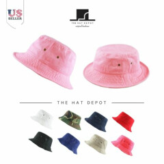 Bucket Hat - Kids Washed Cotton Travel Bucket Packable Hat K1500 T1500