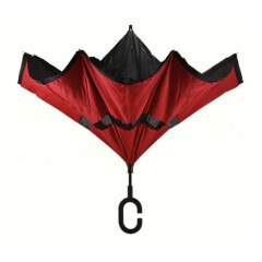 Red/Black No Drip Inverted Umbrella - Mark Feldstein - 32.75L x 3.75W x 3.0