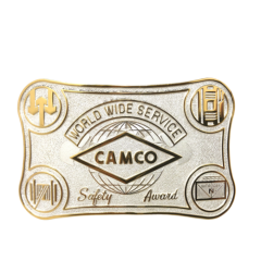 VTG Camco World Wide Service Safety Award Belt Buckle Carolina Manufacturing