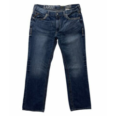 Ariat M5 Slim Stackable Straight Leg Jeans Mens 38 x 34 tough cotton distressed