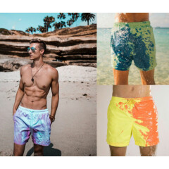 Men Summer Beach Sport Shorts Swimming Swimwear Trunks Board Pants Color Change