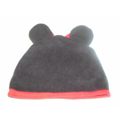 MINNIE MOUSE beanie knit red bow w/'ears' black (clo bx2 - hats)