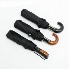 Classic English Style Umbrella Automatic 10ribs Strong Windresistant 3 Folding