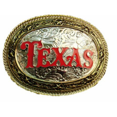 Big Texas Belt Buckle Western Rodeo Costume Metal Fashion New Men Officer Badge
