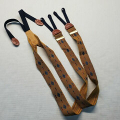 Martin Dingman gold aztec Adjustable Suspenders Braces