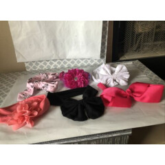 6 Girl Headbands Bows flowers, Hair Accessories for Toddlers.Lot 3