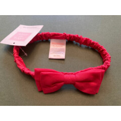 Janie and Jack Baby Girl Coral Dark Pink Holiday Headband Bow Vintage 2012