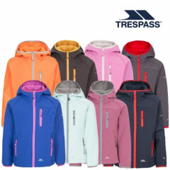 Trespass Kids Softshell Jacket With Detachable Hood Boys Girls Kian
