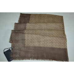Dunhill Engine Turn Wool Scarf Camel Brand New