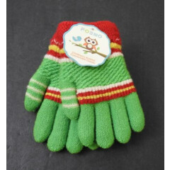 NWT Multi Color Fair Isle Children Knitted Gloves Fleece Lined Size 2-5 Yrs Y8