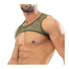 TOF PARIS Army Green Harness Elegant Garment Very Slim Fit 22