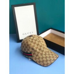 Gucci Original GG Canvas Baseball Hat Cap With Web M