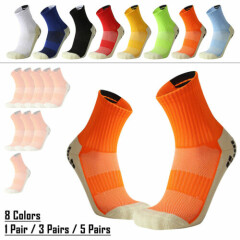 Men Anti Slip Football Socks Sports Soccer High Tube Athletic Compression Socks