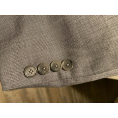 Tommy Hilfiger 44R Gray Wool Two Button Sport Coat Double Vented Blazer Jacket 