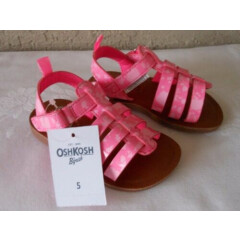 OshKosh B'gosh Baby Toddler Girls Size 5 Kaydin Pink T-Strap Sandal