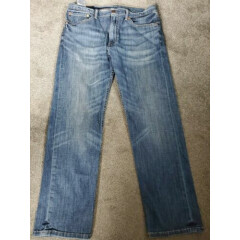Levi's 505 Straight Leg Dark Faded Blue Jeans Size 36 x 30