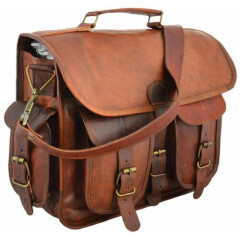 Bag Vintage Laptop Leather Messenger Men Satchel Shoulder Briefcase S Genuine